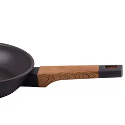 Сковорода алюмінієва ⌀ 20см з антипригарним гранітним покриттям TS Kitchen сковорідка для смаження Чорна - мініатюра 3