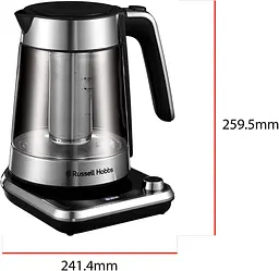 Russell Hobbs Електрочайник Attentiv Kettle, 1.7л, Strix, скло, база зі сховищем для шнура, сірий - мініатюра 6