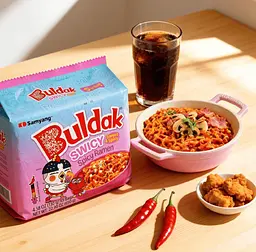 Локшина Samyang Buldak Swicy Sweet and Spicy Chicken Flavored Ramen Noodles 5шт х 130г - мініатюра 2