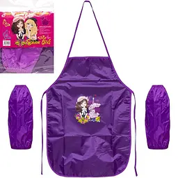 Фартух дитячий з нарукавниками для дівчаток CR5530(Violet) 54х37 см (91392)
