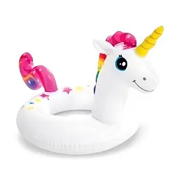 Дитячий надувний круг Звірята Intex 59221(White) розмір 81х58 см