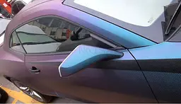 Карбонова плівка 3D з мікроканалами 1.52 Метра х 10 см Хамелеон Матовий Зелено-Фіолетовий (CL-CCF-05) - мініатюра 5