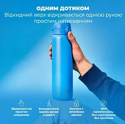 Пляшка для води металева вакуумна ION8 920 мл Vacuum Insulated Blue (I8TS1000BLU) - мініатюра 3
