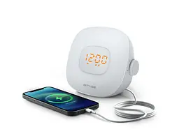 Радіо-годинник з USB білий Muse ML-198 CR - мініатюра 3
