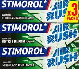 Жуйки Stimorol Air Rush Menthol Spearmint 3х10шт 