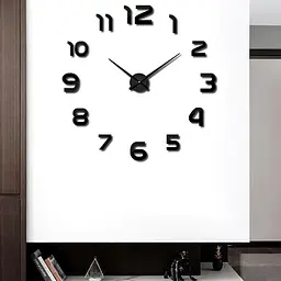 Настінний годинник DIY Clock NEW black з цифрами - мініатюра 3