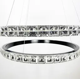 Підвісний світильник Delight Collection у чорному каркасі з подвійним кільцем Line.F SGJ 11/600+800 - мініатюра 6