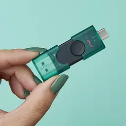 USB флеш накопичувач Kingston 128GB DataTraveler Duo USB 3.2 / Type-C Black/Green (DTDEG2/128GB) - мініатюра 8