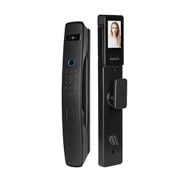 Замок біометричний автономний Trinix TRL-8803BTV Black L/R з Bluetooth та Wi-Fi, розпізнаванням облич, долоней, зчитувачем відбитків пальців і карт Mifare (65-00086) - мініатюра 1