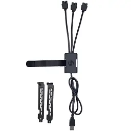 USB-хаб Lian Li USB2.0 1 to 3 Port (Type A Male) HUB, Black (G89.PW-U2TPAB.00)