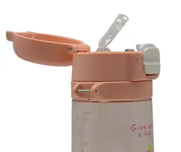 Пляшка для води Casno 690 мл KXN-1219 Рожева (Свинка) з соломинкою (KXN-1219_Pink) - мініатюра 8