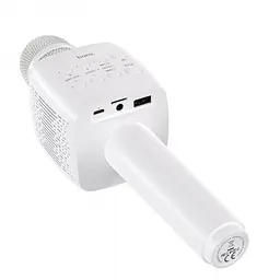 Бездротовий караоке мікрофон білий HOCO BK5 Cantando karaoke microphone Bluetooth