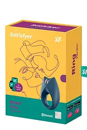 Ерекційне кільце зі смарт-керуванням Satisfyer Royal One, 7.5х3.2 см (синій) - мініатюра 2