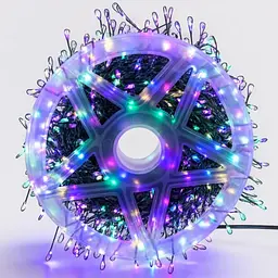 Світлодіодна гірлянда мішура 100м, 2500 LED, срібний провід, пульт дистанційного керування, 8 режимів, 220В XPRO WW-1 (47396-_1165) - миниатюра 3