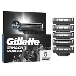 Змінні касети Gillette Mach3 Charcoal Деревне вугілля 5 шт. (8700216062770)