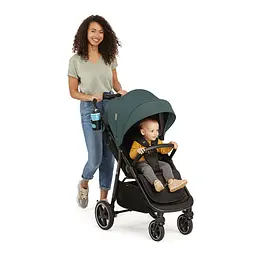 Прогулянкова коляска Kinderkraft Route Platinum Green - мініатюра 7