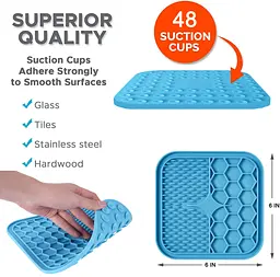 Силіконовий килимок для лизання для собак Derby Silicone licking pad, blue - мініатюра 6