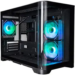 Корпус 1stPlayer UV6, чорний, без БЖ, Mini Tower, Micro ATX / Mini ITX, 2xUSB 3.0, макс. CPU - 157 мм / VGA - 400 мм, 3x120 мм