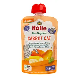 Пюре Holle Carrot Cat, з морквою, манго, бананом та грушею, 100 г - мініатюра 2