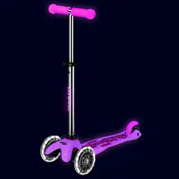 Самокат MICRO серії "Mini Deluxe Glow LED" – МОРОЗНИЙ РОЖЕВИЙ (до 50 kg, 3-х колісний, світло) Micro MMD217 - мініатюра 7