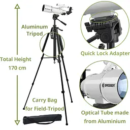 Телескоп Bresser Classic 70/350 Refractor з адаптером для смартфона (4670350) - мініатюра 6