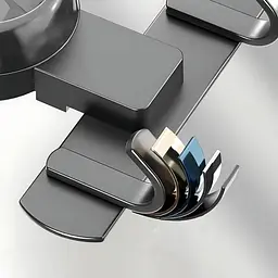 Металева вішалка на двері Storage rack AND 101-20 чорна • Навісні гачки в стилі ЛОФТ для одягу, рушників, сумок та аксесуарів - мініатюра 5