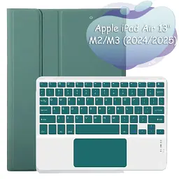 Чохол з бездротовою клавіатурою (TouchPad) BeCover для Apple iPad Air 13 (2024/2025) Dark Green (712603) - мініатюра 5