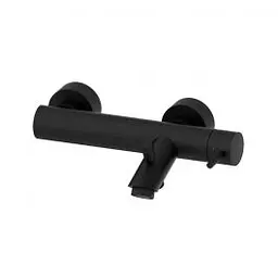 Змішувач для ванни Paffoni Light із регульованим душовим гарнітуром black matt LIG023NO, Чорний матовий - мініатюра 3