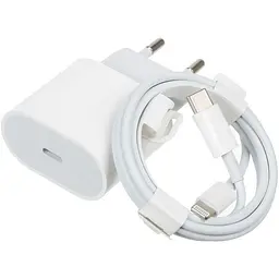 Комплект швидкої зарядки Foxconn для iPhone зарядний пристрій 20W Adapter Type-C + кабель зарядки USB-C to Lightning - мініатюра 5