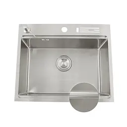 Кухонна мийка Nett (NS-5747) з нержавіючої сталі 1мм - матова