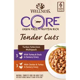 Набір консервів для котів Wellness CORE Tender Cuts Turkey Selection Multipack з індичкою