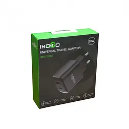 Зарядний пристрій IMS-C3007 20W, мережевий блок живлення, 2 порти USB і Type-C, чорний - мініатюра 5