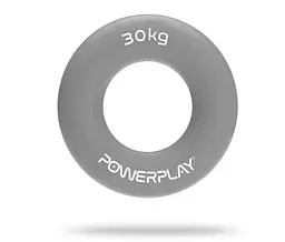 Еспандер кистьовий силіконовий PowerPlay PP-4324 Hand Grip Ring X-Hard 30 кг Сірий (PP_4324_30kg) - мініатюра 1