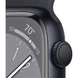 Смарт-годинник Apple Watch Series 8 GPS 45mm Midnight Aluminium Case with Midnight Sport Band - Regular, Model A2771 (Grade C) Seller Refurbished - мініатюра 3