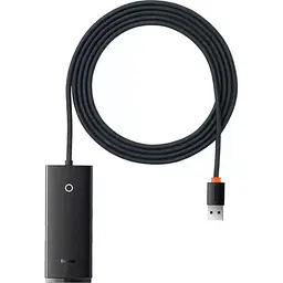 USB-хаб Baseus Lite Series 4-in-1 USB-A Black (WKQX030201) [152644] - мініатюра 1
