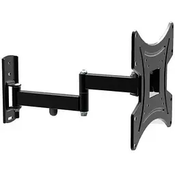 Настінне кріплення LCD/Plasma TV 15-42" Walfix R-343B колір чорний, до 25 кг, VESA:200x200 мм, нахил: -15º ~ +5º, поворот: до 180