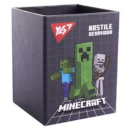 Стакан для письмового приладдя YES Minecraft 8х8х10 см Різнокольоровий (708332)