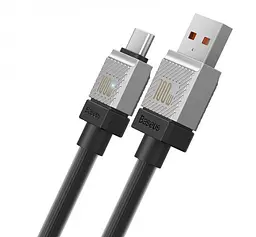 Кабель Baseus CoolPlay Series Fast Charging Cable USB to Type-C 100W 1m CAKW000601 Black - мініатюра 2