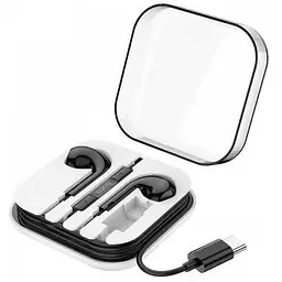 Навушники Hoco Type-C crystal earphones with mic M1 Max Білі - мініатюра 6