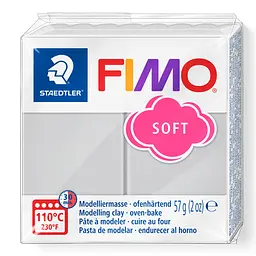 Полімерна глина Fimo Soft, 57 г., Сіра, (8020-80)