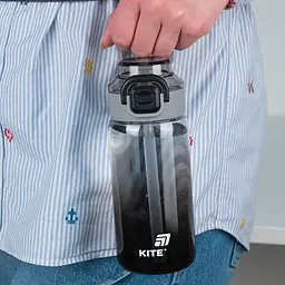 Пляшечка для води Kite 600 мл чорна (K25-1212-1) - мініатюра 6