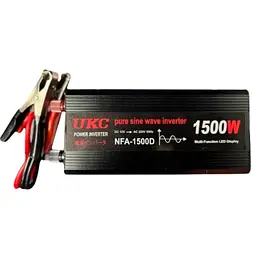Автомобільний інвертор-перетворювач напруги 12 V-220 V з чистою синусоїдою для котла, насоса та холодильника 1500 W UKC NFA 1500D 12 V-220 V 1500 Вт - мініатюра 8