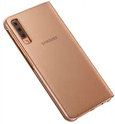 Чохол-книжка Samsung Wallet Cover для Samsung Galaxy A7 2018 SM-A750 Gold (EF-WA750PFEGRU) - мініатюра 3