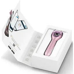 Електронний ролик для обличчя з мікроголками GESKE MicroNeedle Face Roller 9 в 1 рожевий - мініатюра 6