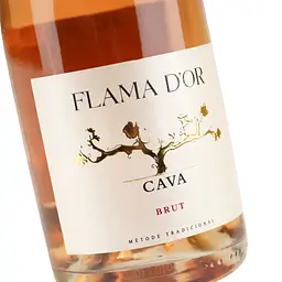Вино ігристе Flama d'Or Cava Brut Rose рожеве 11.5% 0.75 л - мініатюра 4