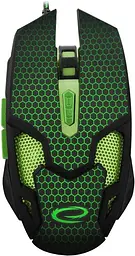 Миша Esperanza MX207 Cobra USB black green (EGM207G)