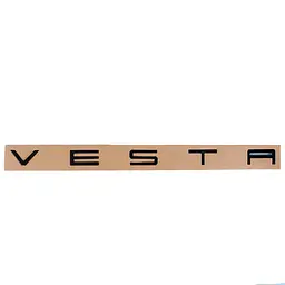 Емблема напис VESTA Чорна 480х30 мм Пластик на скотчі (Завод)