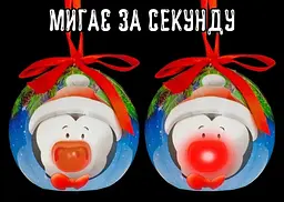 Прикраса декоративна House of Seasons Куля LED блакитна 8 см (1045462) - мініатюра 2