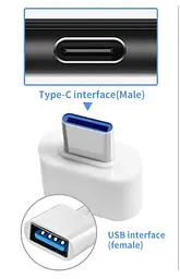 Перехідник VigohA USB - Type-C телефон - флешка Білий - мініатюра 4