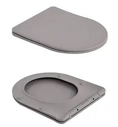 Унітаз підвісний Qtap Robin Ultra Quiet, Stone grey, з сидінням Slim Duroplast / Soft-close / Quick Release QTROB26SG48996 - мініатюра 7